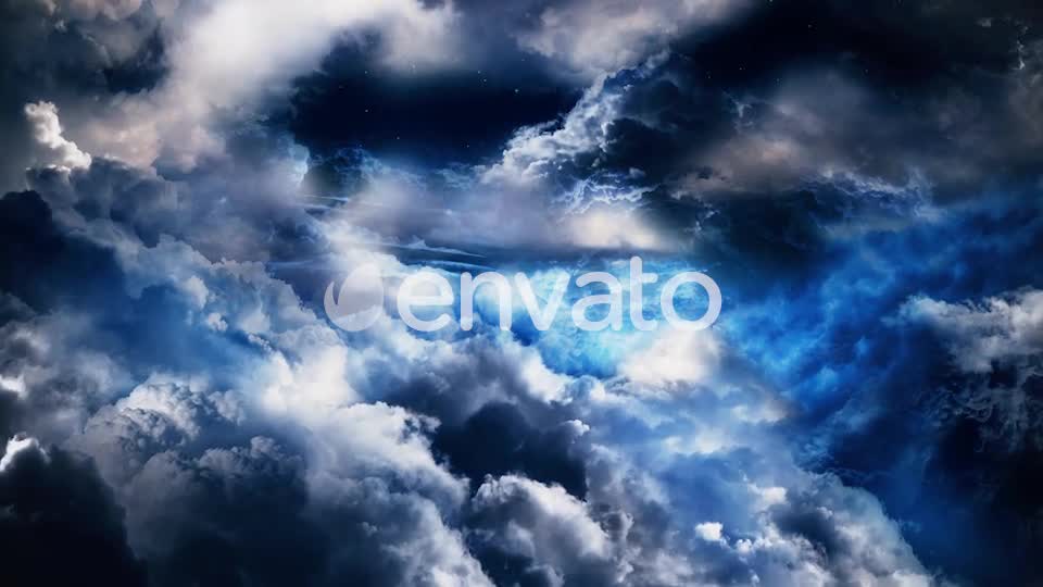 Night Sky with Clouds Videohive 24935139 Motion Graphics Image 1