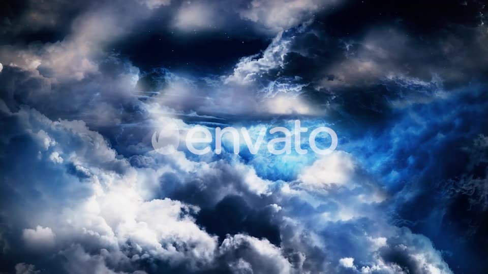 Night Sky with Clouds Videohive 24935139 Motion Graphics Image 2