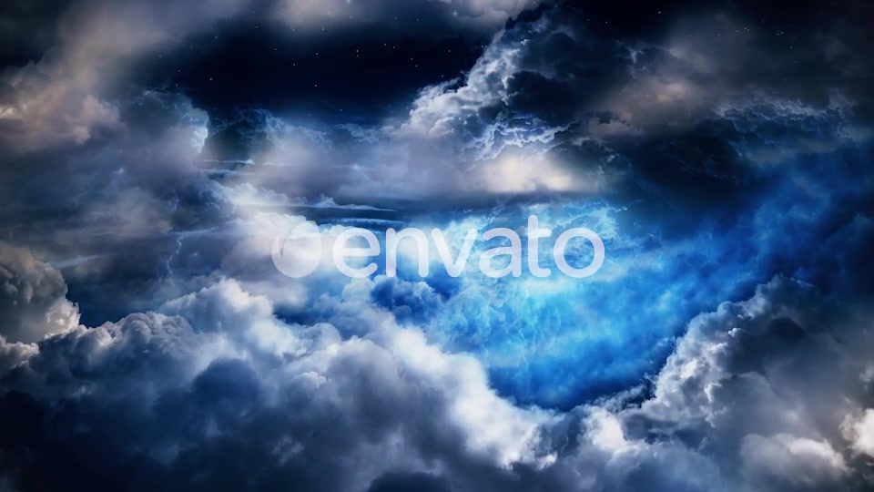 Night Sky with Clouds Videohive 24935139 Motion Graphics Image 5