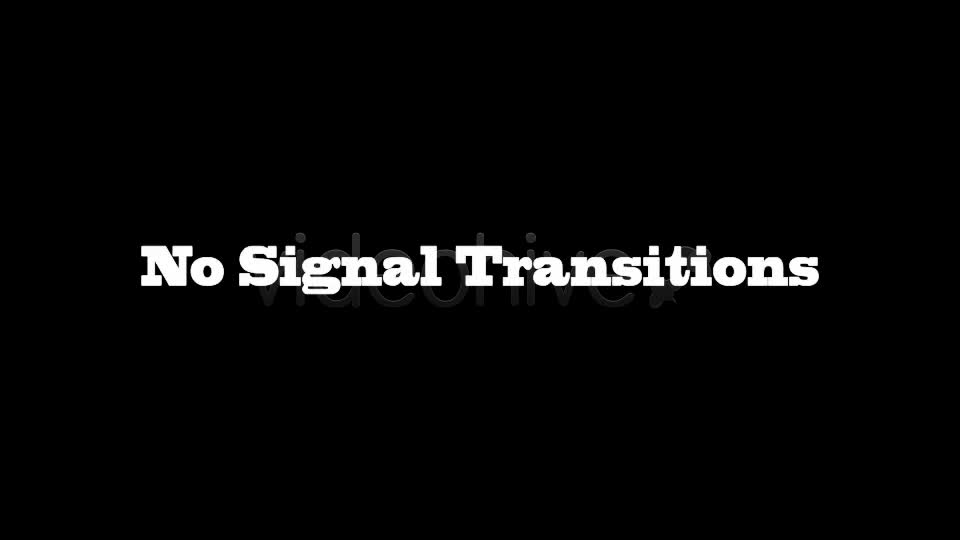 No Signal Transitions Videohive 6480511 Motion Graphics Image 1