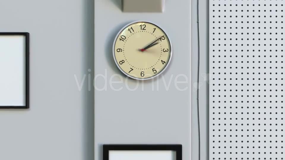 Office Clock Measuring Off One Hour Videohive 20608228 Motion Graphics Image 2