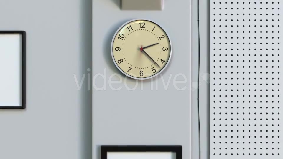 Office Clock Measuring Off One Hour Videohive 20608228 Motion Graphics Image 3