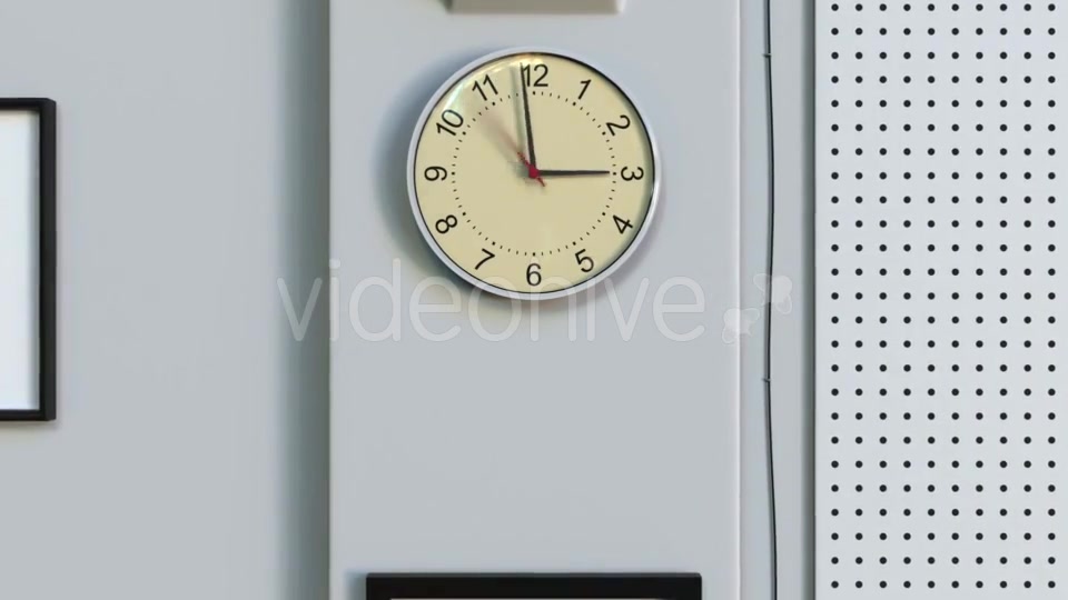 Office Clock Measuring Off One Hour Videohive 20608228 Motion Graphics Image 6