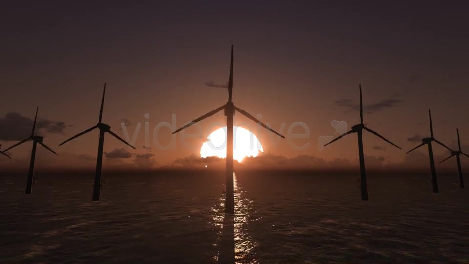 Offshore Wind Farm Sunset 2 Videohive 9411133 Motion Graphics Image 10