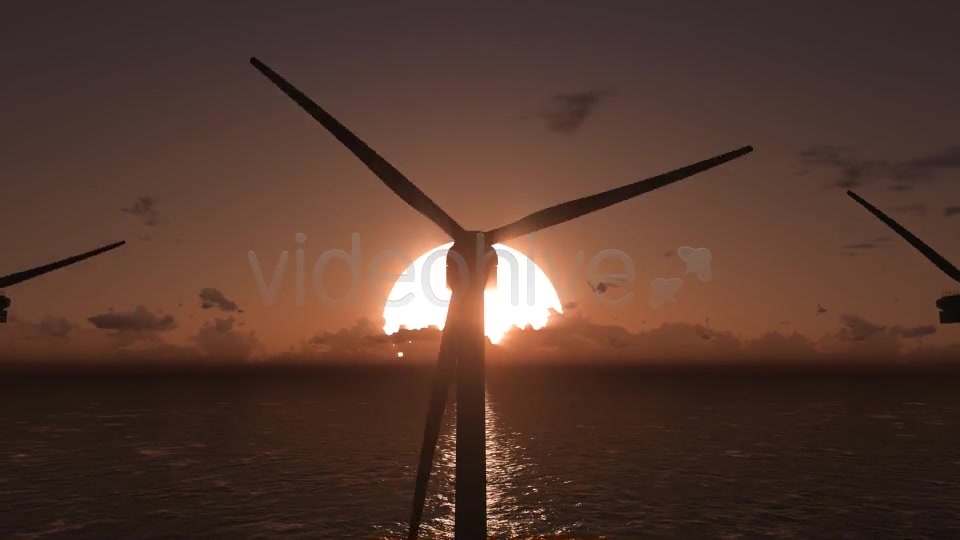 Offshore Wind Farm Sunset 2 Videohive 9411133 Motion Graphics Image 3