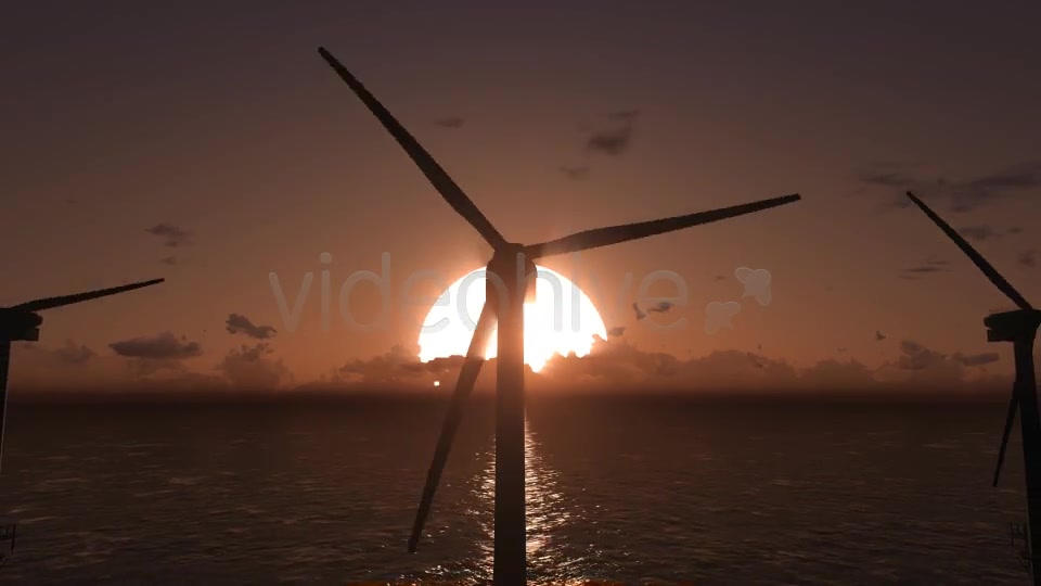 Offshore Wind Farm Sunset 2 Videohive 9411133 Motion Graphics Image 4