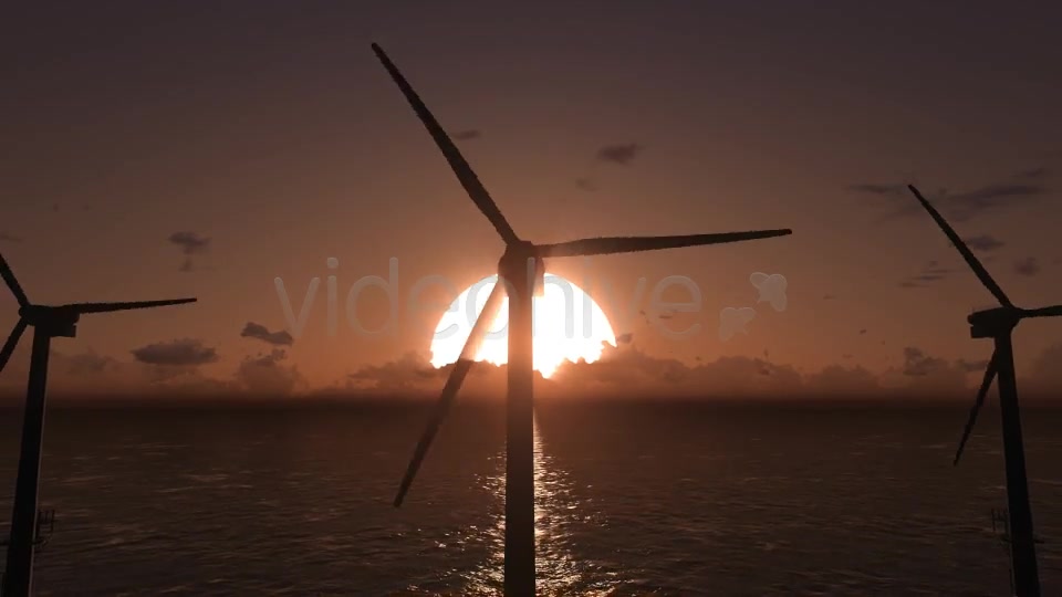 Offshore Wind Farm Sunset 2 Videohive 9411133 Motion Graphics Image 5