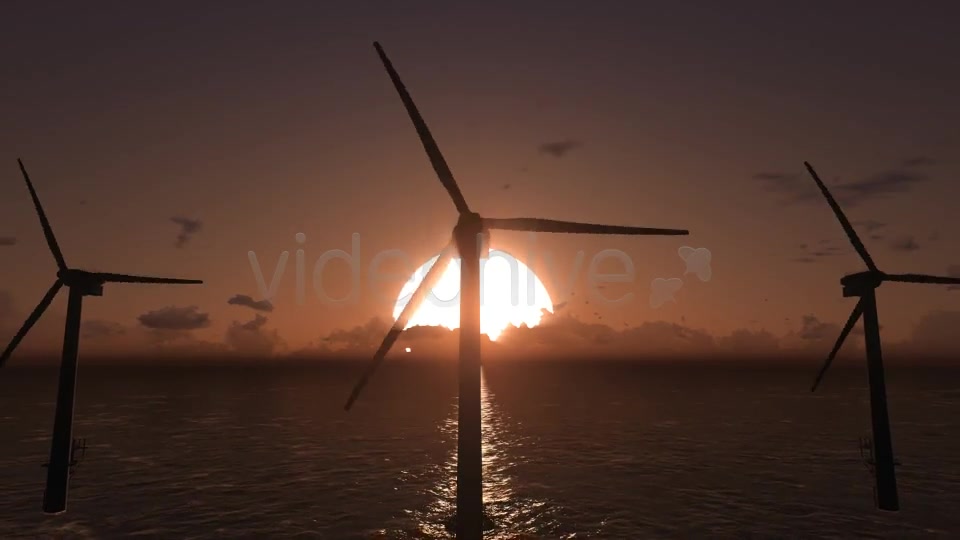 Offshore Wind Farm Sunset 2 Videohive 9411133 Motion Graphics Image 6