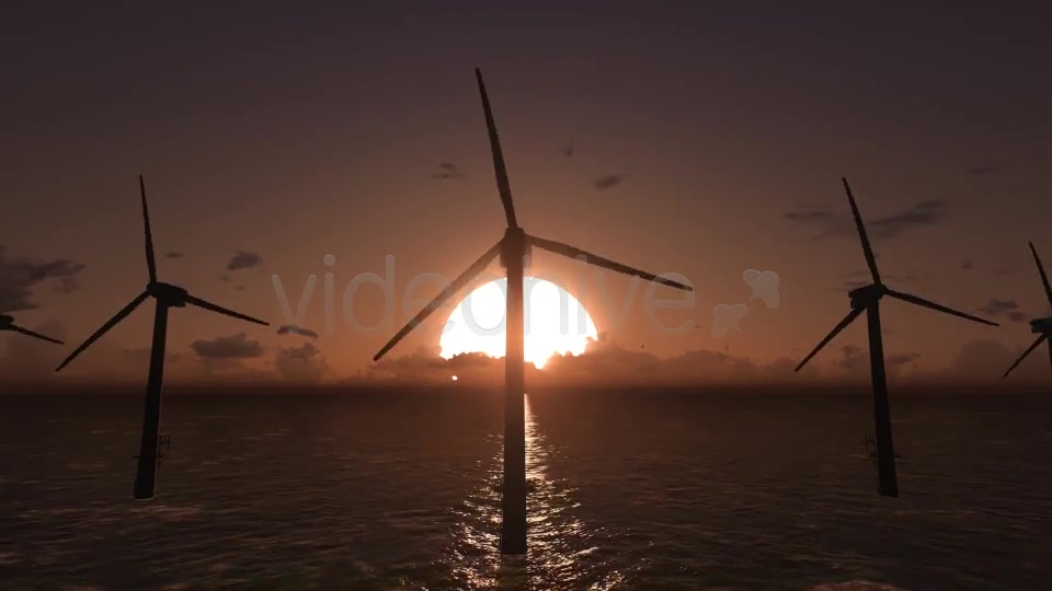 Offshore Wind Farm Sunset 2 Videohive 9411133 Motion Graphics Image 8