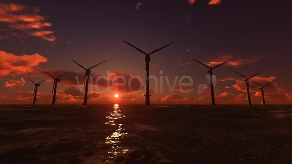 Offshore Wind Farm Sunset Videohive 6869711 Motion Graphics Image 2