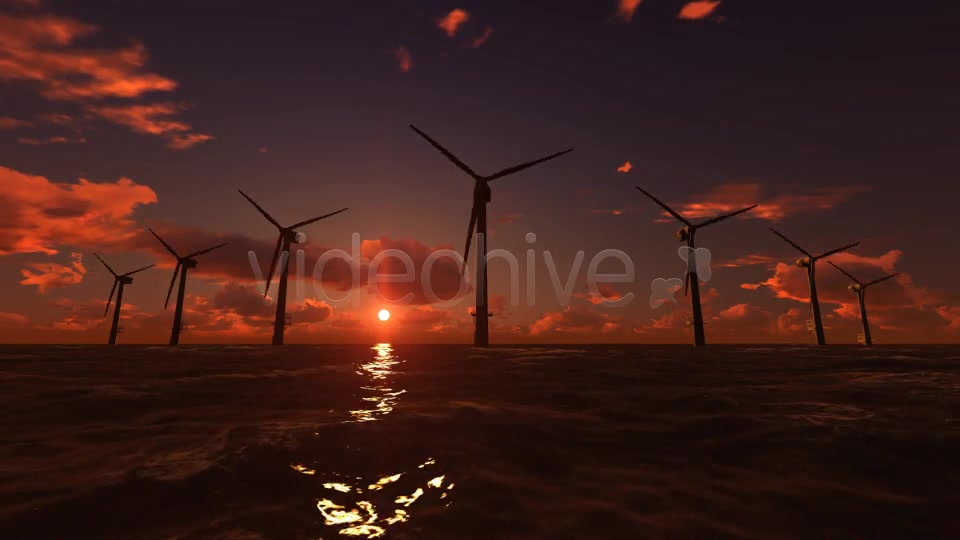 Offshore Wind Farm Sunset Videohive 6869711 Motion Graphics Image 3