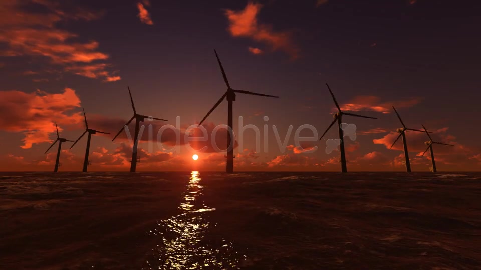 Offshore Wind Farm Sunset Videohive 6869711 Motion Graphics Image 7