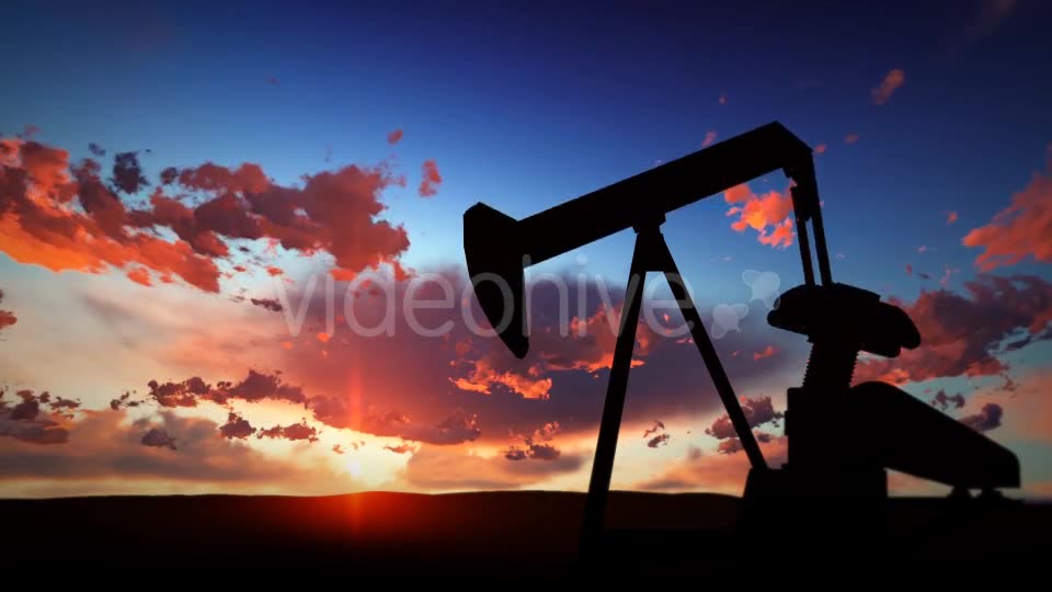 Oil Pump Silhouette Over Sunset Videohive 19587306 Motion Graphics Image 10