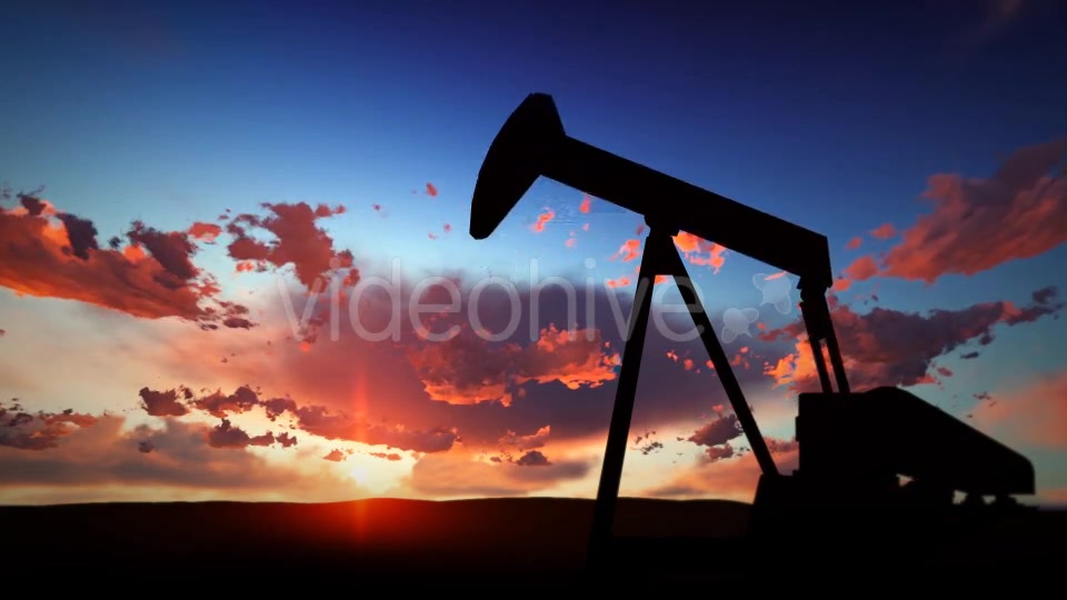 Oil Pump Silhouette Over Sunset Videohive 19587306 Motion Graphics Image 4