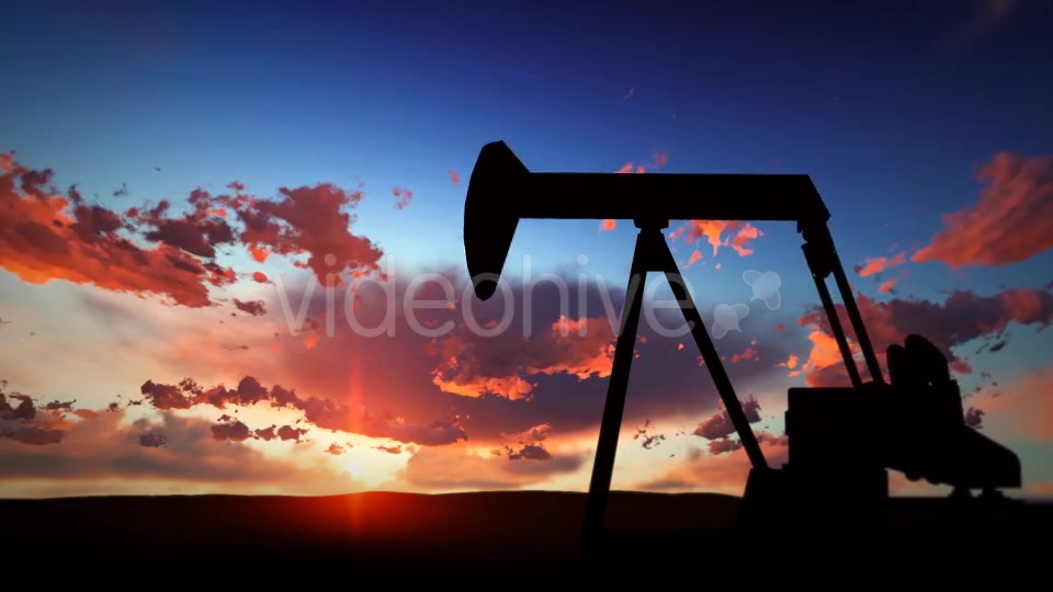 Oil Pump Silhouette Over Sunset Videohive 19587306 Motion Graphics Image 7