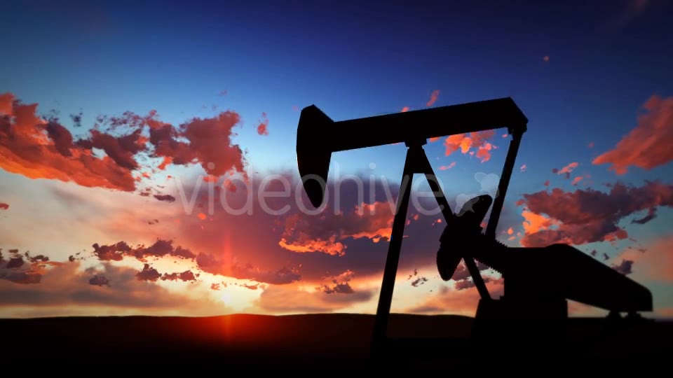 Oil Pump Silhouette Over Sunset Videohive 19587306 Motion Graphics Image 8