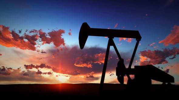 Oil Pump Silhouette Over Sunset - Download 19587306 Videohive