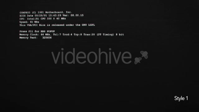 Old Computer Boot Up Screen Videohive 19470787 Motion Graphics Image 3