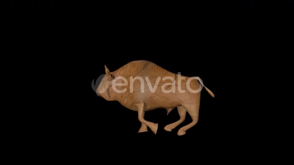 Old Wood Bull Run Transparent Alpha Loop Videohive 22770249 Motion Graphics Image 1