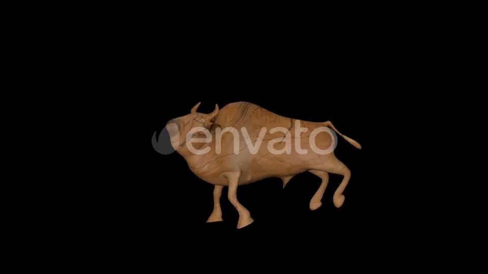 Old Wood Bull Run Transparent Alpha Loop Videohive 22770249 Motion Graphics Image 2