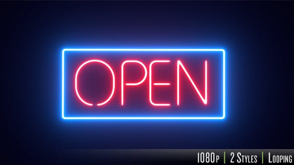 Open Neon Sign - 6982301 Download Videohive