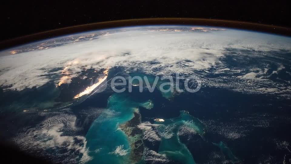 Orbiting Over Planet Earth in Real Time at Night Videohive 23752791 Motion Graphics Image 1