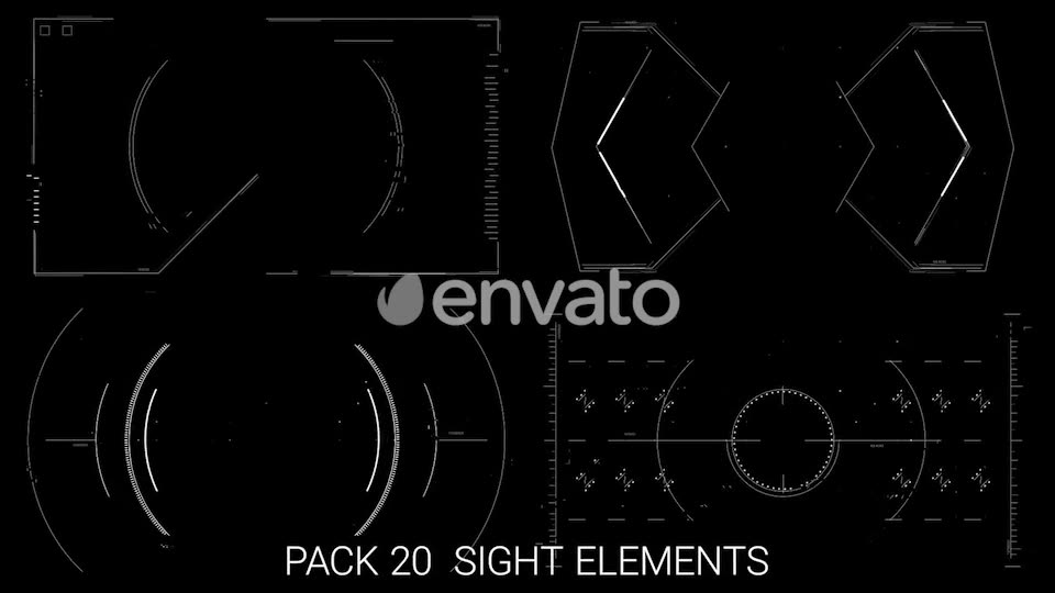 Pack 20 Looped Hi Tech Sight Elements HD Videohive 22077703 Motion Graphics Image 2