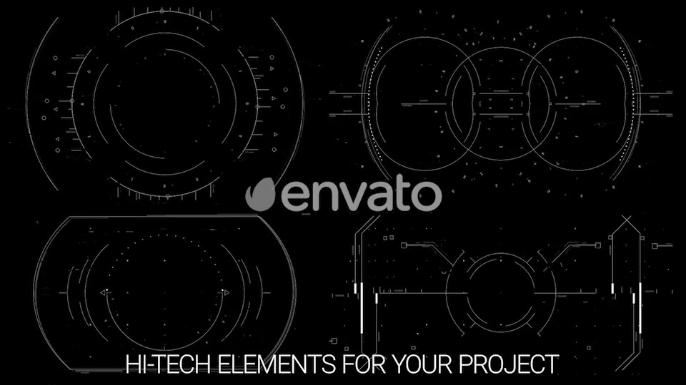 Pack 20 Looped Hi Tech Sight Elements HD Videohive 22077703 Motion Graphics Image 4