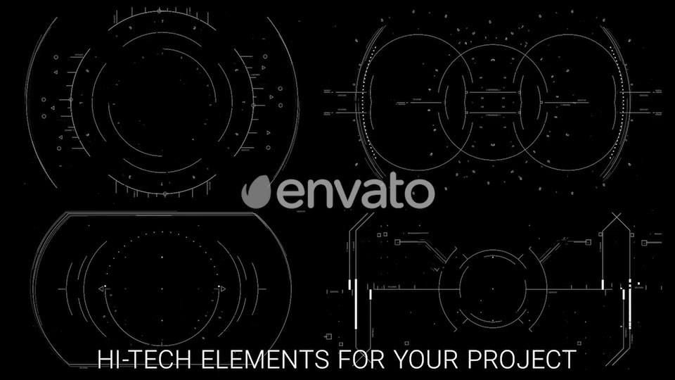 Pack 20 Looped Hi Tech Sight Elements HD Videohive 22077703 Motion Graphics Image 5