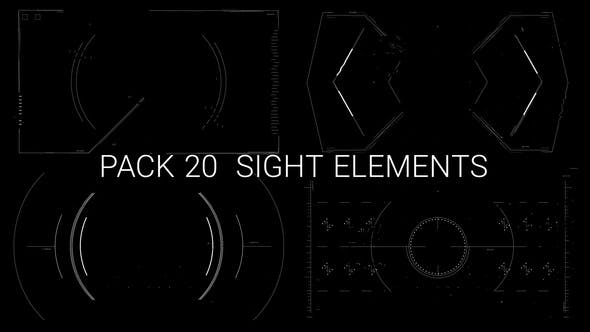 Pack 20 Looped Hi Tech Sight Elements HD - 22077703 Download Videohive