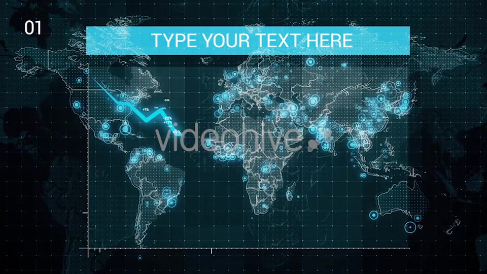 Pack Diagrams Decrease on the World Map 4K Videohive 18509157 Motion Graphics Image 4