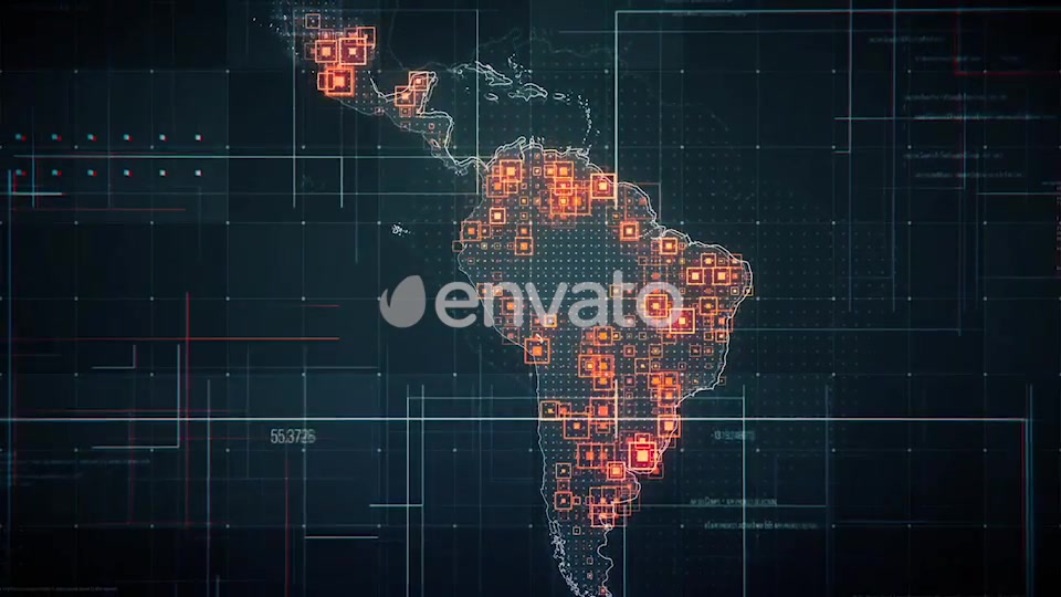 Pack Latin America Maps with Lines Rollback Camera HD Videohive 21999801 Motion Graphics Image 6