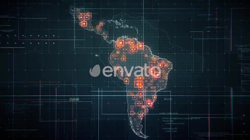 Pack Latin America Maps with Lines Rollback Camera HD Videohive 21999801 Motion Graphics Image 7