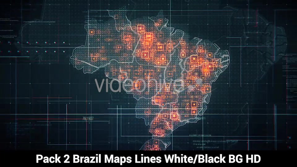 Pack of 2 Brazil Maps with Lines Rollback Camera HD Videohive 20035517 Motion Graphics Image 4