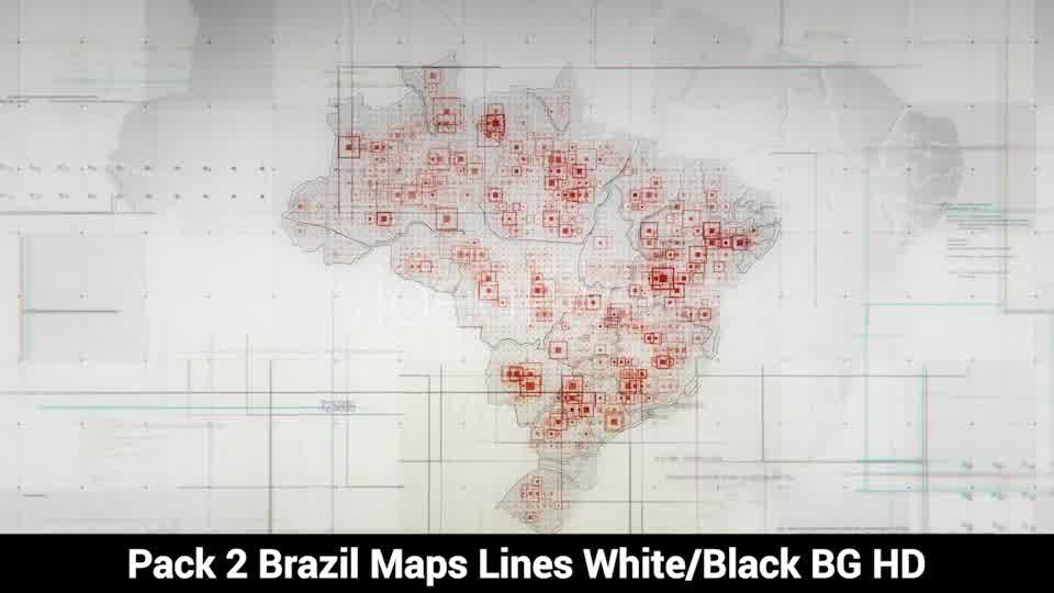 Pack of 2 Brazil Maps with Lines Rollback Camera HD Videohive 20035517 Motion Graphics Image 9