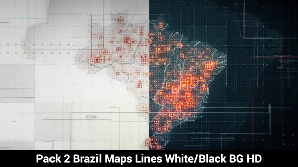 Pack of 2 Brazil Maps with Lines Rollback Camera HD - Videohive 20035517 Download