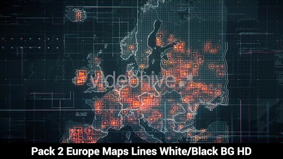 Pack of 2 Europe Maps with Lines Rollback Camera HD Videohive 19714933 Motion Graphics Image 3