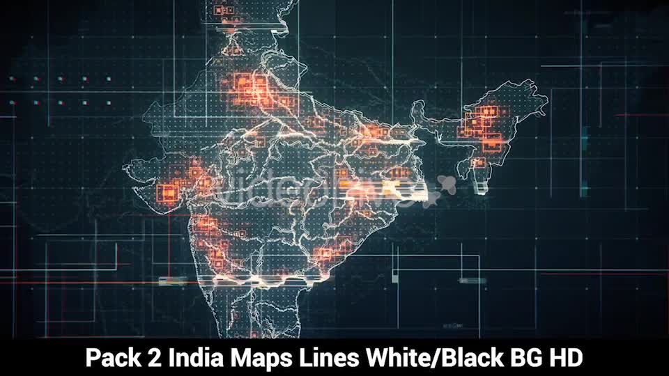 Pack of 2 India Maps with Lines Rollback Camera HD Videohive 19768749 Motion Graphics Image 1