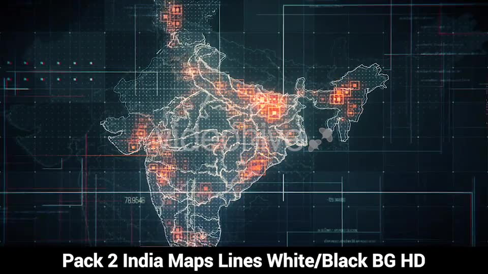 Pack of 2 India Maps with Lines Rollback Camera HD Videohive 19768749 Motion Graphics Image 2