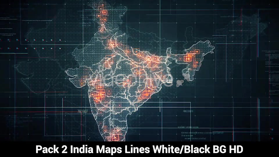 Pack of 2 India Maps with Lines Rollback Camera HD Videohive 19768749 Motion Graphics Image 4