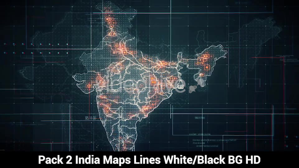 Pack of 2 India Maps with Lines Rollback Camera HD Videohive 19768749 Motion Graphics Image 5
