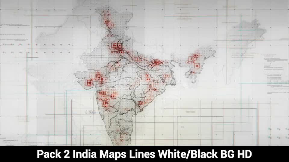 Pack of 2 India Maps with Lines Rollback Camera HD Videohive 19768749 Motion Graphics Image 7