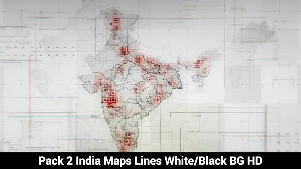 Pack of 2 India Maps with Lines Rollback Camera HD Videohive 19768749 Motion Graphics Image 8