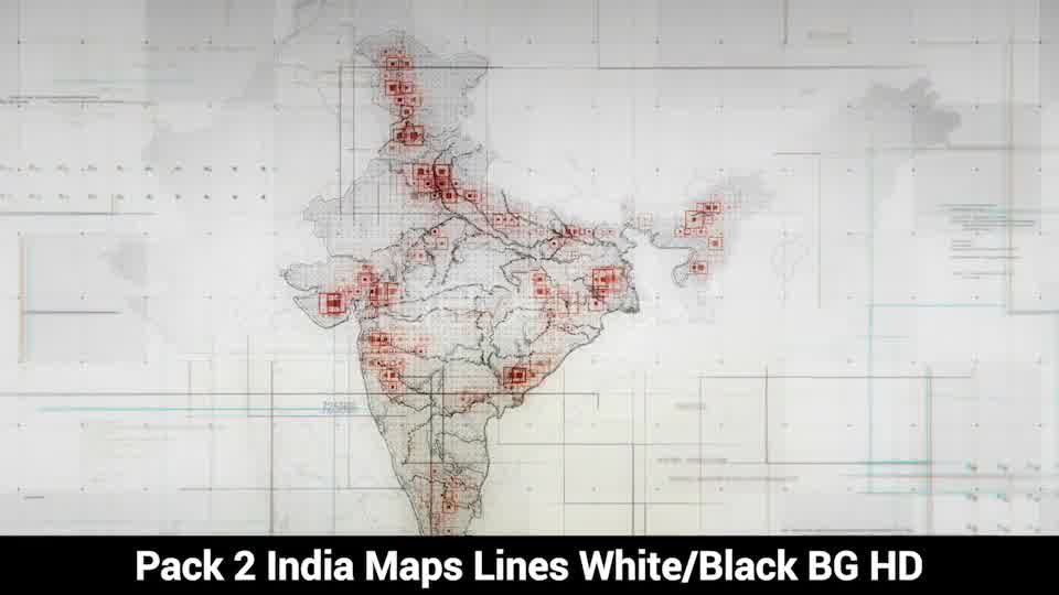 Pack of 2 India Maps with Lines Rollback Camera HD Videohive 19768749 Motion Graphics Image 9