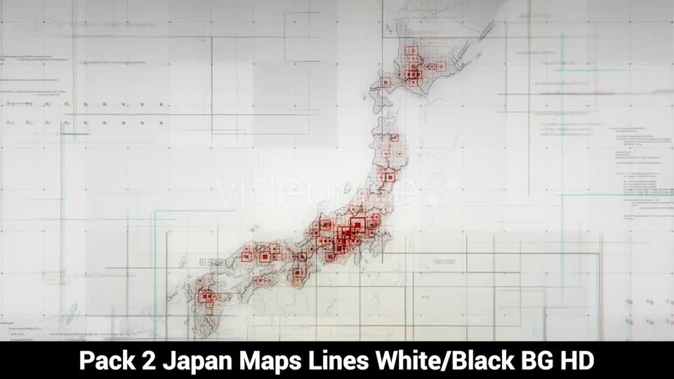 Pack of 2 Japan Maps with Lines Rollback Camera HD Videohive 19772805 Motion Graphics Image 7