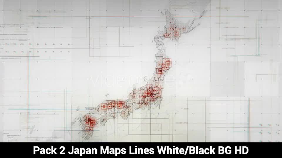 Pack of 2 Japan Maps with Lines Rollback Camera HD Videohive 19772805 Motion Graphics Image 8