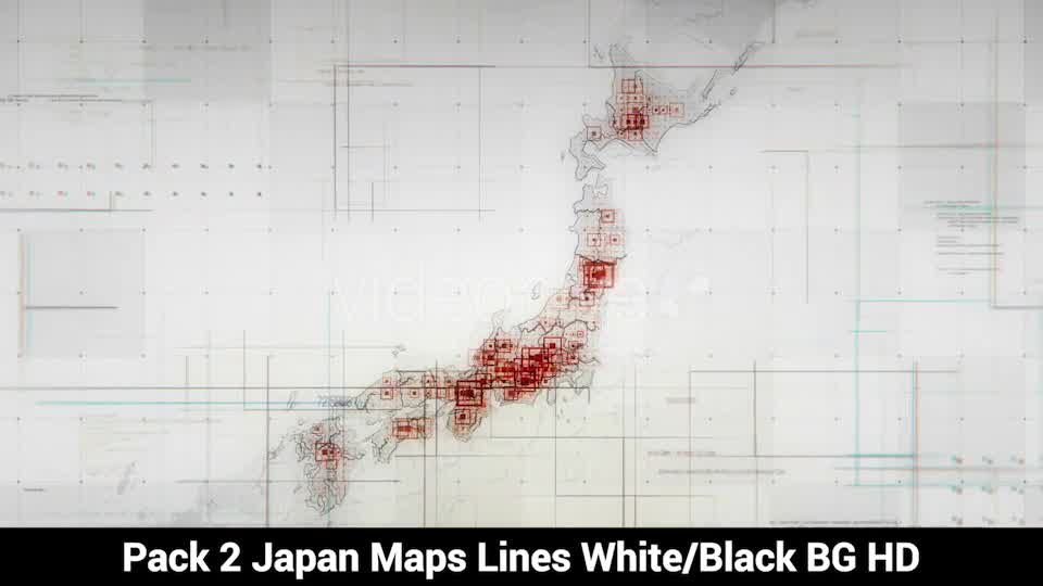 Pack of 2 Japan Maps with Lines Rollback Camera HD Videohive 19772805 Motion Graphics Image 9