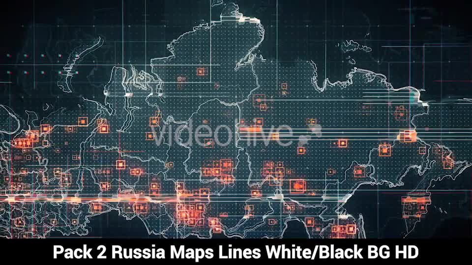 Pack of 2 Russia Maps with Lines Rollback Camera HD Videohive 19713919 Motion Graphics Image 1