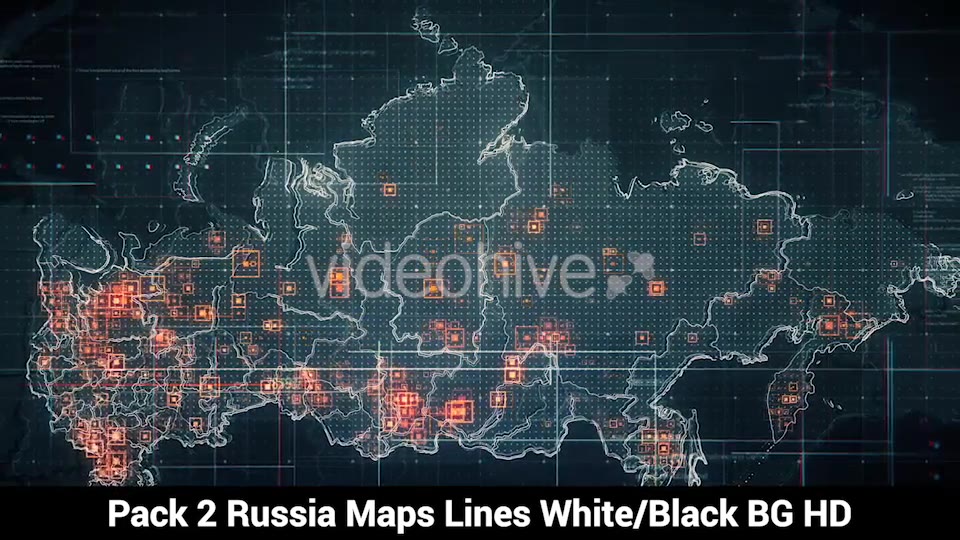 Pack of 2 Russia Maps with Lines Rollback Camera HD Videohive 19713919 Motion Graphics Image 4