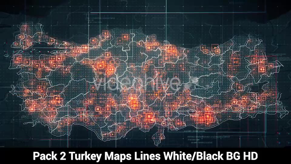 Pack of 2 Turkey Maps with Lines Rollback Camera HD Videohive 20034101 Motion Graphics Image 5
